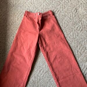 women’s Universal Thread wide leg jean cotton pink high waisted size 4